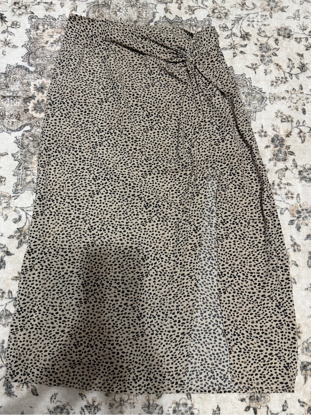 Abercrombie and Fitch Leopard Midi Skirt with split
